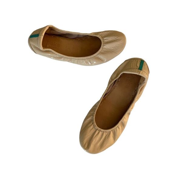 Tieks by Gavrieli patent leather off white cream ballet flats women's size 7 - Picture 1 of 9
